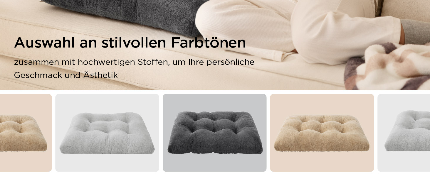 Крісло-лежанка для собак BEDSURE XL - велике, 104x69x8 см, сіре. Лежанка для собак з антиковзним дном, м'яка та зручна.