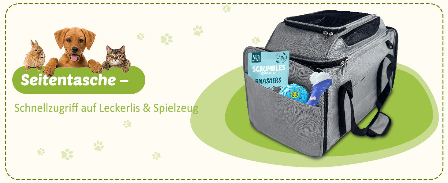 Транспортна сумка для кота та собаки, переноска для тварин (чорна, L)