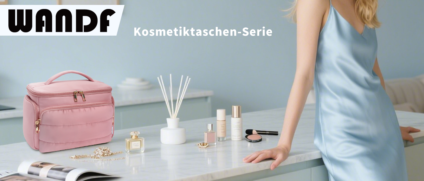 Велика сумка для туалетних речей WANDF: для жінок, чоловіків, дітей. Підходить для подорожей та кемпінгу, фіолетового кольору