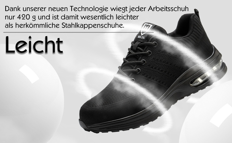 Черевики робочі чоловічі/жіночі, захисні, спортивні, з металевим носком, неслизькі, дихаючі (46 EU, Червоний)