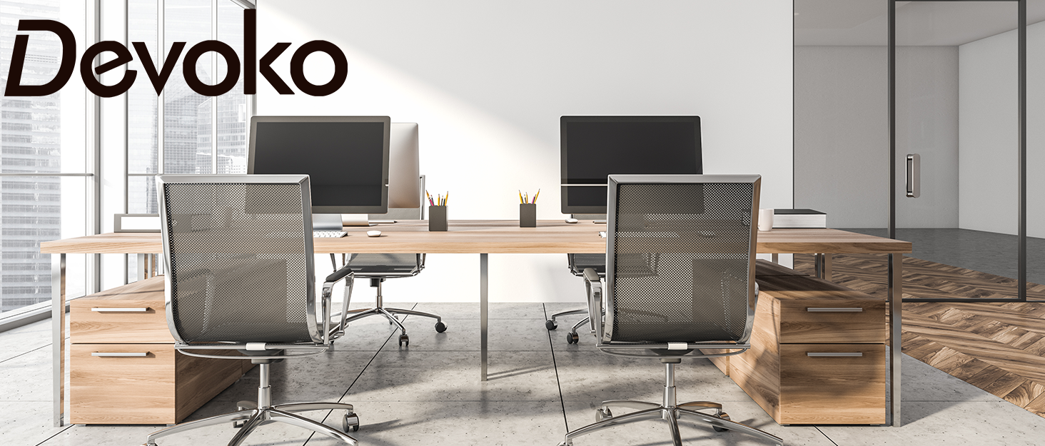 Devoko Electric Standing Desk 160x70cm - Adjustable Height, Stable Standing Desk, Computer Table with Memory Function, Ergonomic Sit-Stand Desk (White)