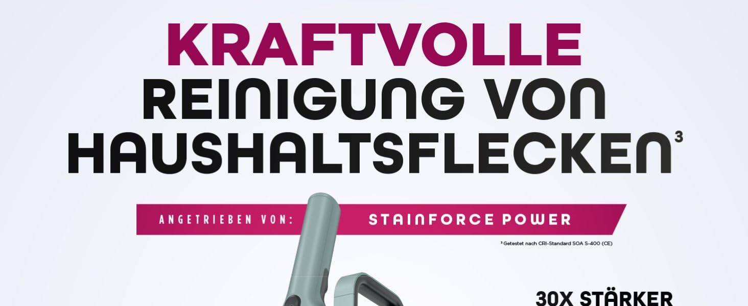 Shark StainForce: портативний бездротовий видалення плям та запахів для килимів та меблів (HX100EUCP)