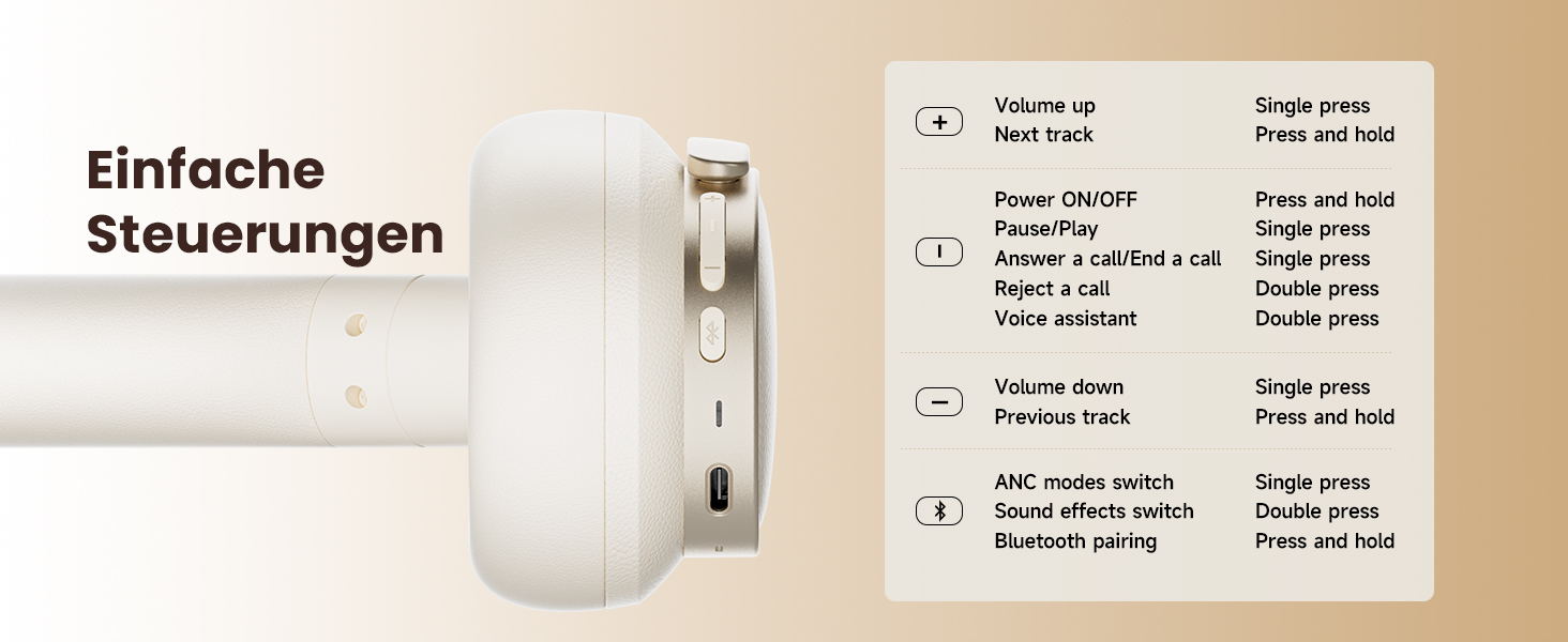 Навушники бездротові Edifier ES850NB з шумозаглушенням, Hi-Res Audio, Bluetooth 5.4, LDAC, 92 год роботи, слонова кістка