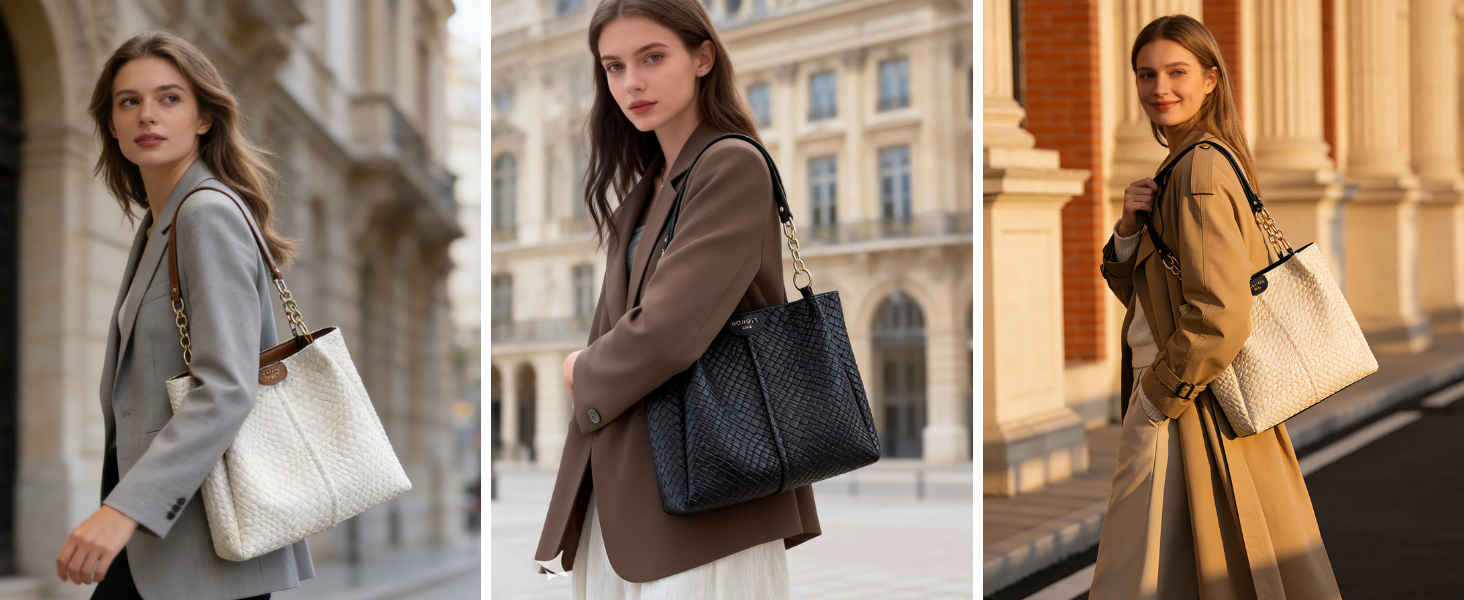 Сумка жіноча Unisoul Shopper - елегантна сумка через плече з екошкіри для офісу та подорожей, чорна