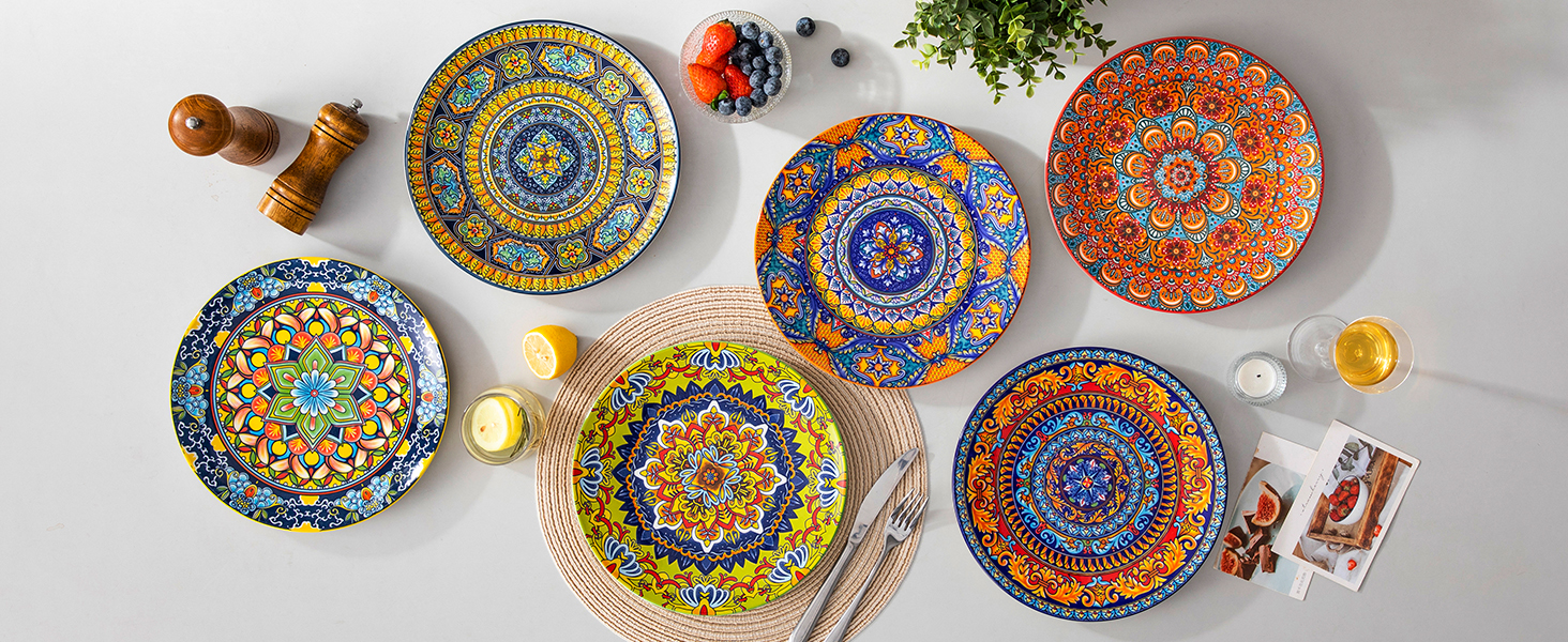 Набір посуду з порцеляни Vancasso (18 предметів) для 6 осіб: тарілки, десертні тарілки, миски, серія KRVI