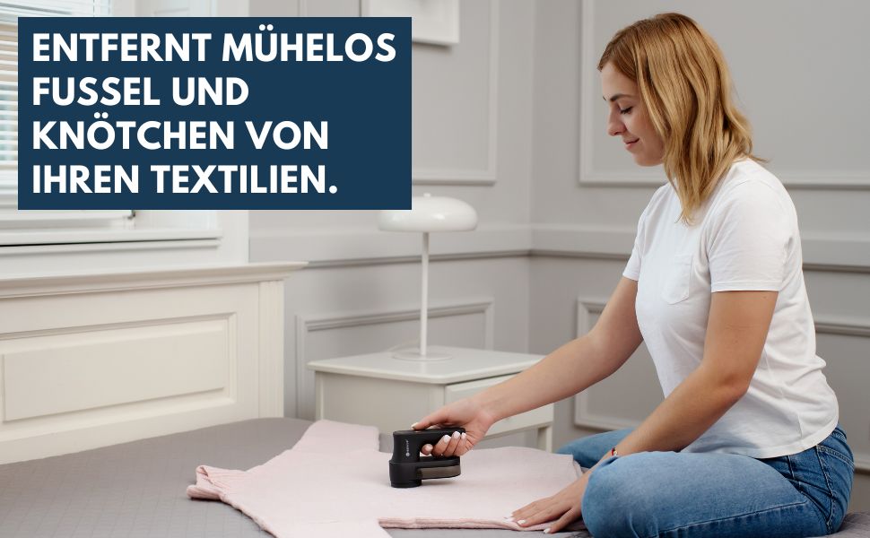 Електричний видальник ворсу та котушок для одягу – 3 швидкості, LED-дисплей, USB-зарядка, портативний видальник ворсу з подвійним захистом, Charcoal