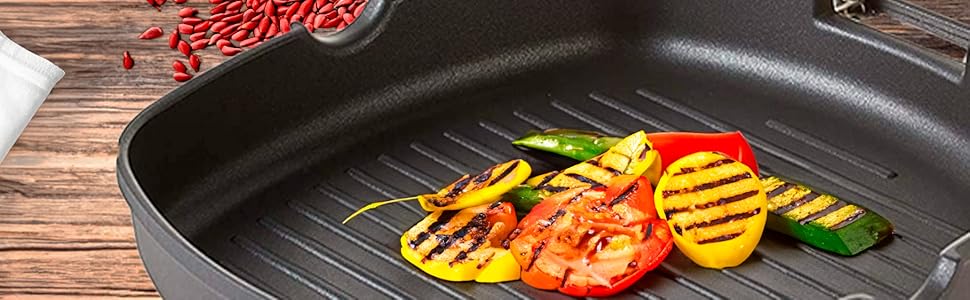 WECOOK! Ecostone Гриль сковорода алюмінієва з антипригарним покриттям рифлена 24x24 см