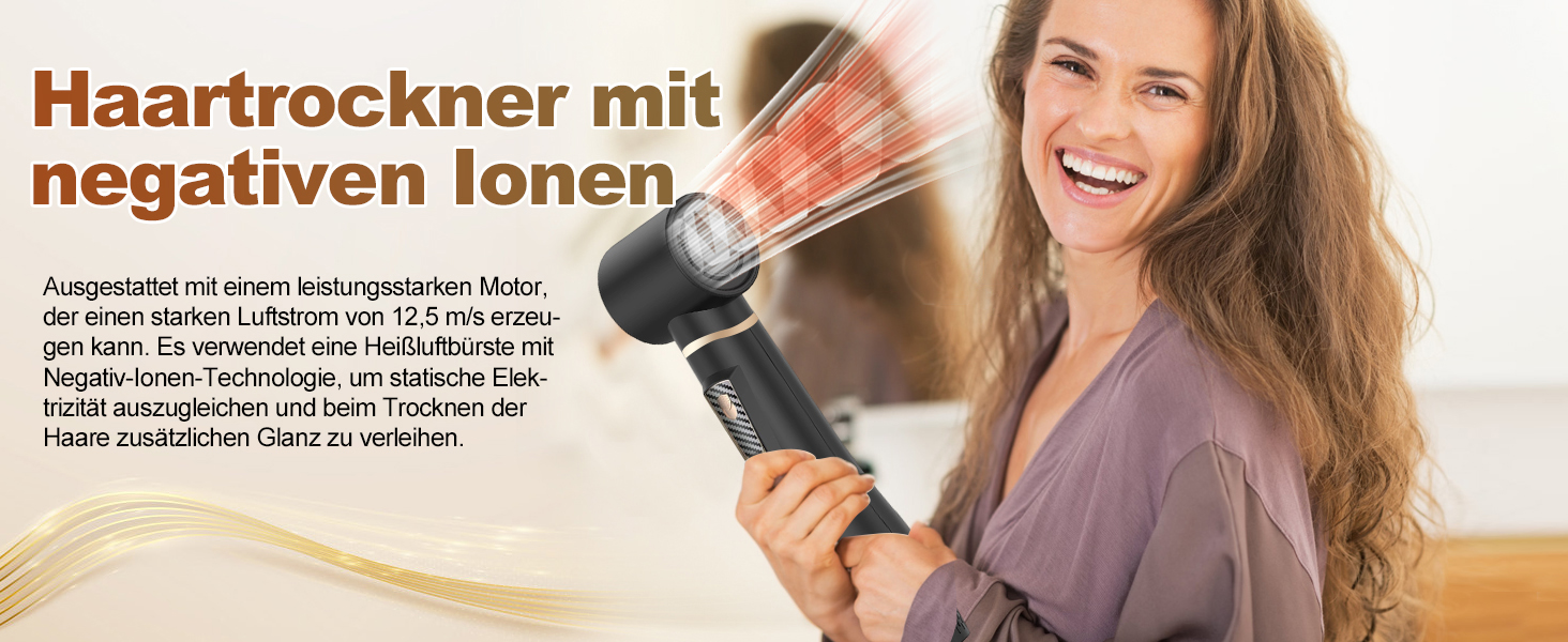 Набір мультистайлер для волосся 5 в 1 Warmluftbürste: фен, плойка, випрямляч, набір для локонів, 1000W