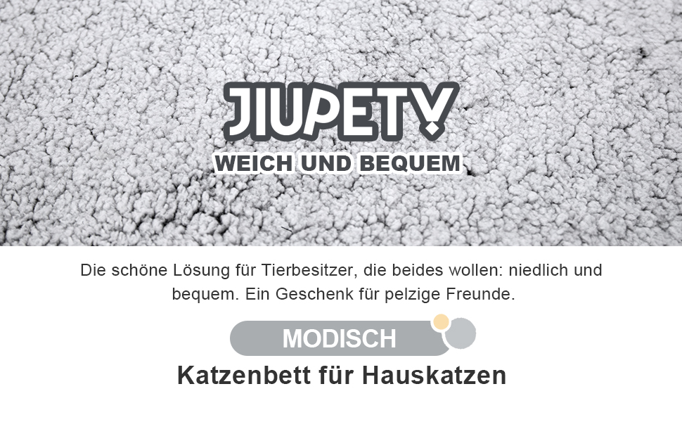 Котяча хатка Jiupety Nettes, будиночок-корзина для котів, лежак з нековзною основою, знімна та прана подушка, 41x41x33 см, темно-сірий