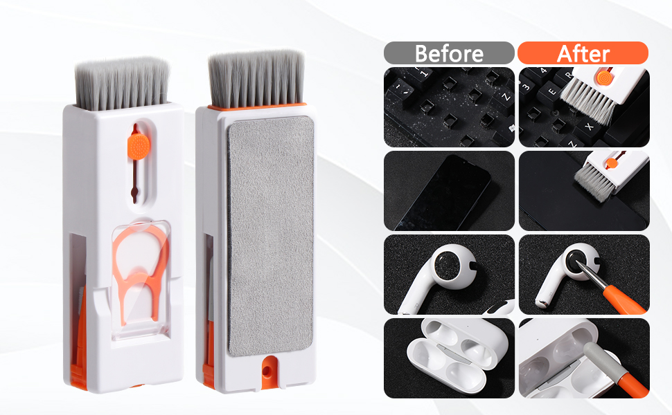 Набір для чищення клавіатури Vinabo 11 в 1: щітки, інструменти для AirPods, iPhone, iPad, навушників, телефону, камери, ноутбука