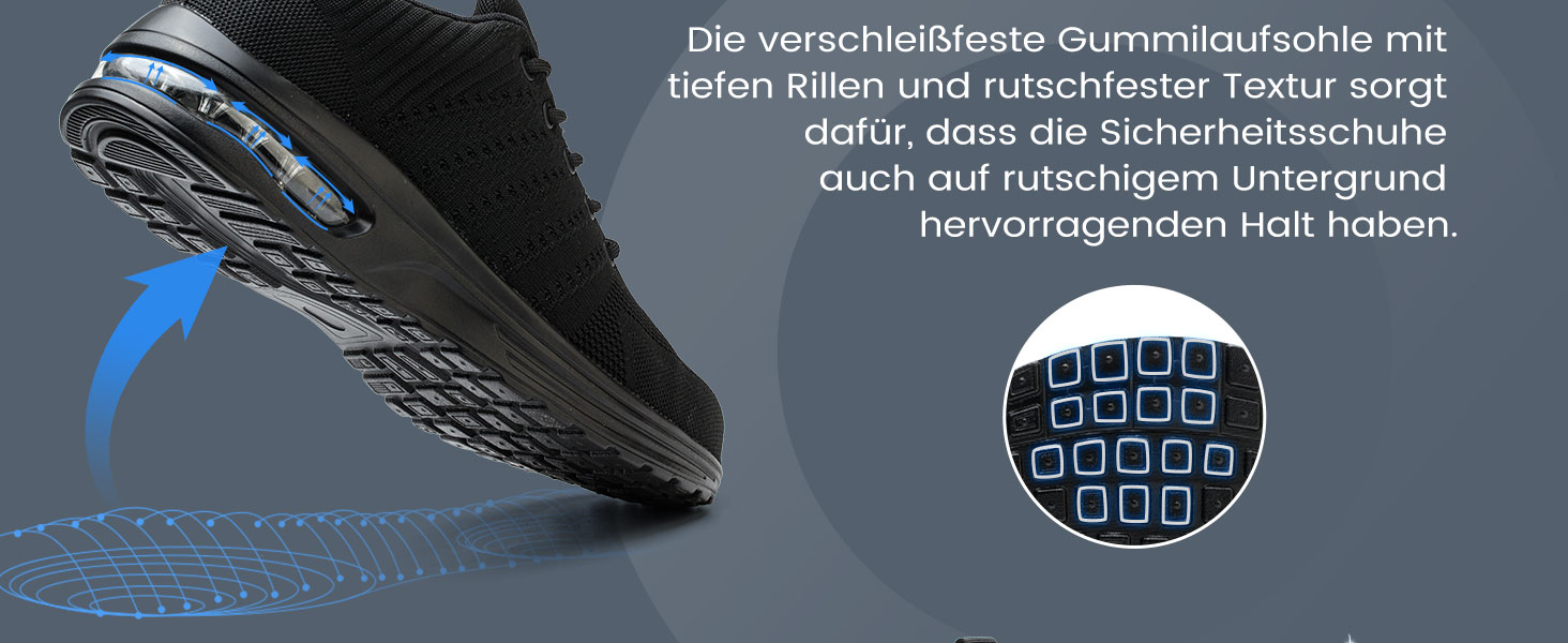 Легкі робочі черевики для чоловіків та жінок. Безпечні, спортивні, з металевим носком. Дихаючі робочі черевики, чорного кольору, розмір 42 EU.