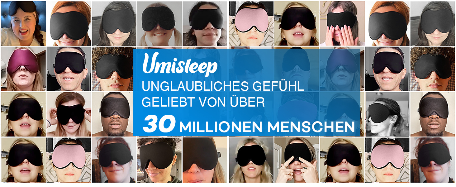 Вагомість маска для сну Umisleep 2024, 120 г, чорна: блокування світла, для подорожей, йоги, чоловіча та жіноча