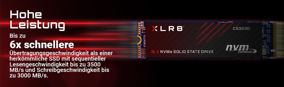 SSD PNY XLR8 CS3030 500GB m.2 NVMe - Швидкий накопичувач