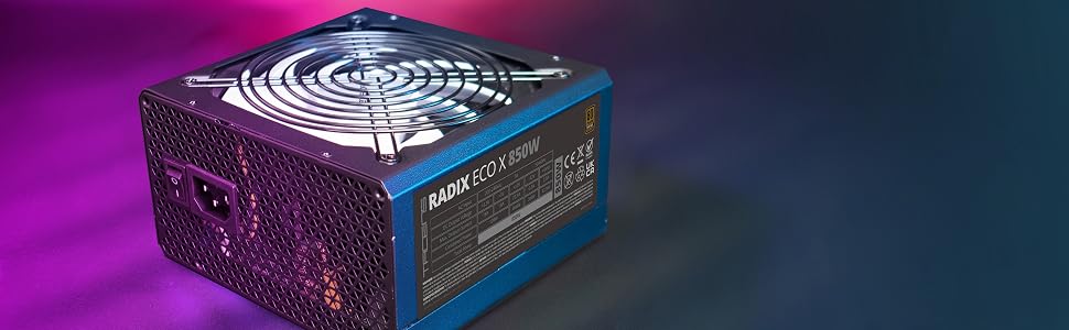 Блок живлення для ПК Tacens Anima APIII750 ATX 750W, SMD та DC-DC технології, ККД 85%, ультратихий 12см вентилятор, плоскі кабелі, чорний