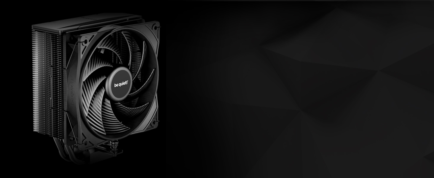 be quiet! Pure Rock 3 Black - повітряний кулер для ПК з високою продуктивністю, 4 теплові трубки HDT, вентилятор Pure Wings 3 120mm PWM, встановлена монтажна планка
