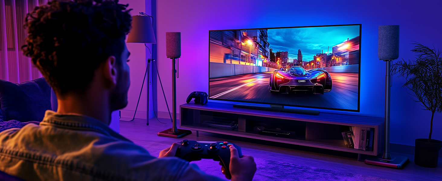 Підставка для колонок Perlegear PGSS12 - пара, регульована висота 83.8-106.7 см, для сателітів, з кабелеуправлінням, 6 кг