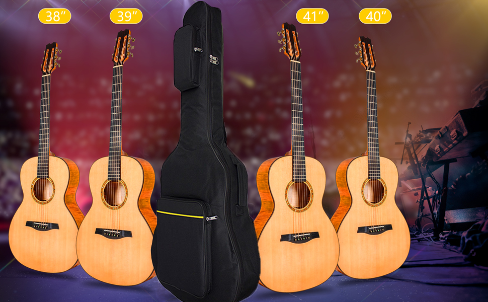 Чохол для гітари MINGZE 41 дюйм, водонепроникний, з регульованим плечовим ременем та рюкзаком, фіолетовий