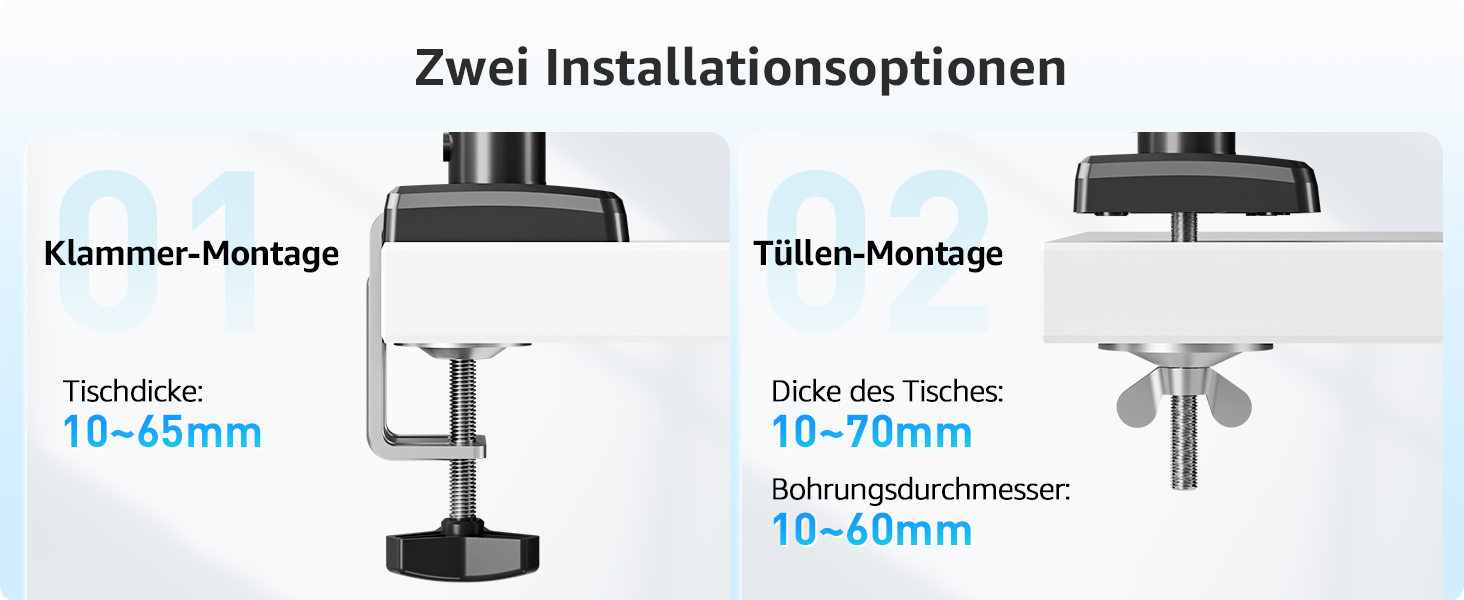 Кріплення для монітора MOUNTUP, 13-32 дюйми, 2-9 кг, VESA 75/100mm, газ-амортизатор, 360° оберт, регулювання висоти, нахил, EU8015B, Single arm