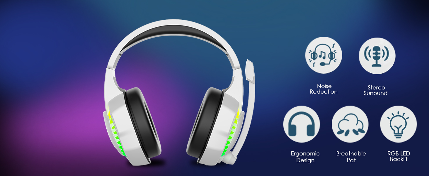 Ігровий набір 4 в 1: Клавіатура 60%, Миша, Навушники та Pad. Білий. RGB, Anti-Ghosting, 2400 DPI