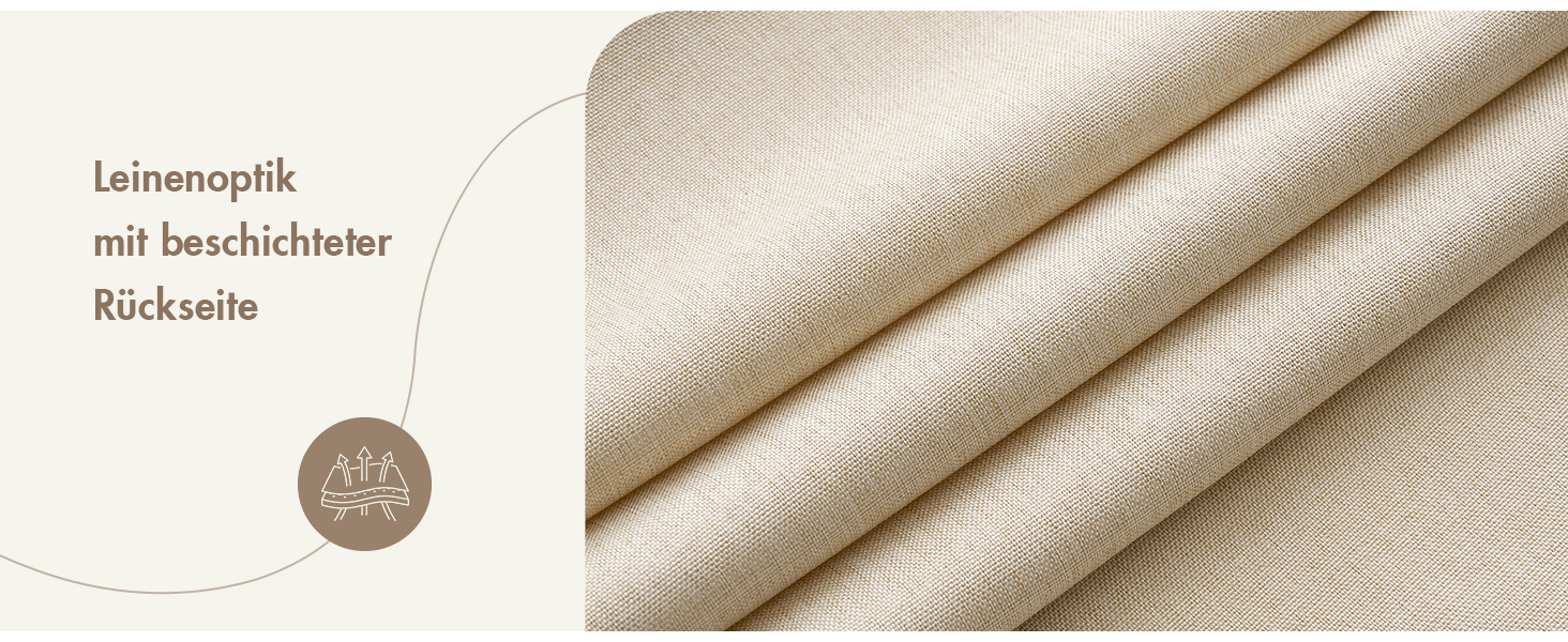 Шторка для душу MIULEE з льону, 120x200 см, світло-бежева, важка, поліестер, водонепроникна, з антигрибковим покриттям, для ванної кімнати, з 8 кільцями