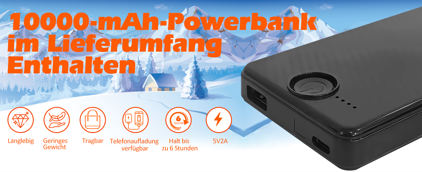 Обогревна жилетка для чоловіків та жінок з Powerbank, USB-живлення, 3 температурні режими, 5 зон обігріву, для активного відпочинку та зими