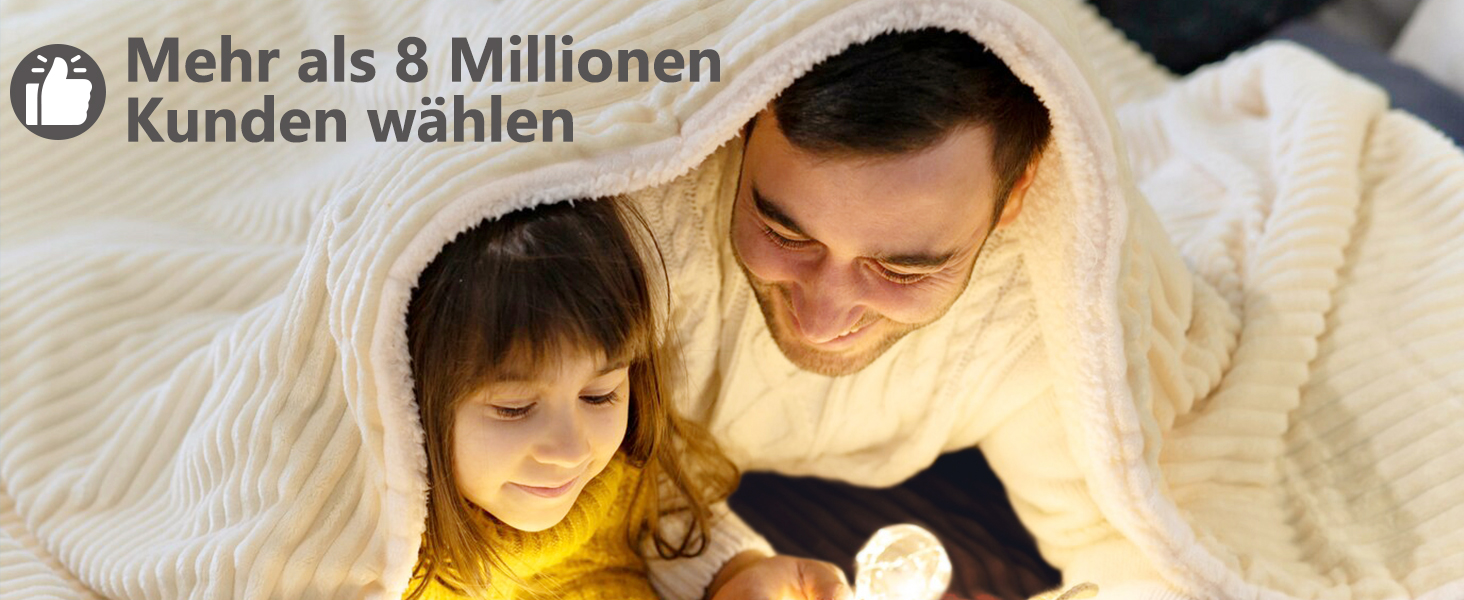 Плед WAVVE Sherpa з штучного хутра, сірий - теплий, м'який, великий (150x200 см)