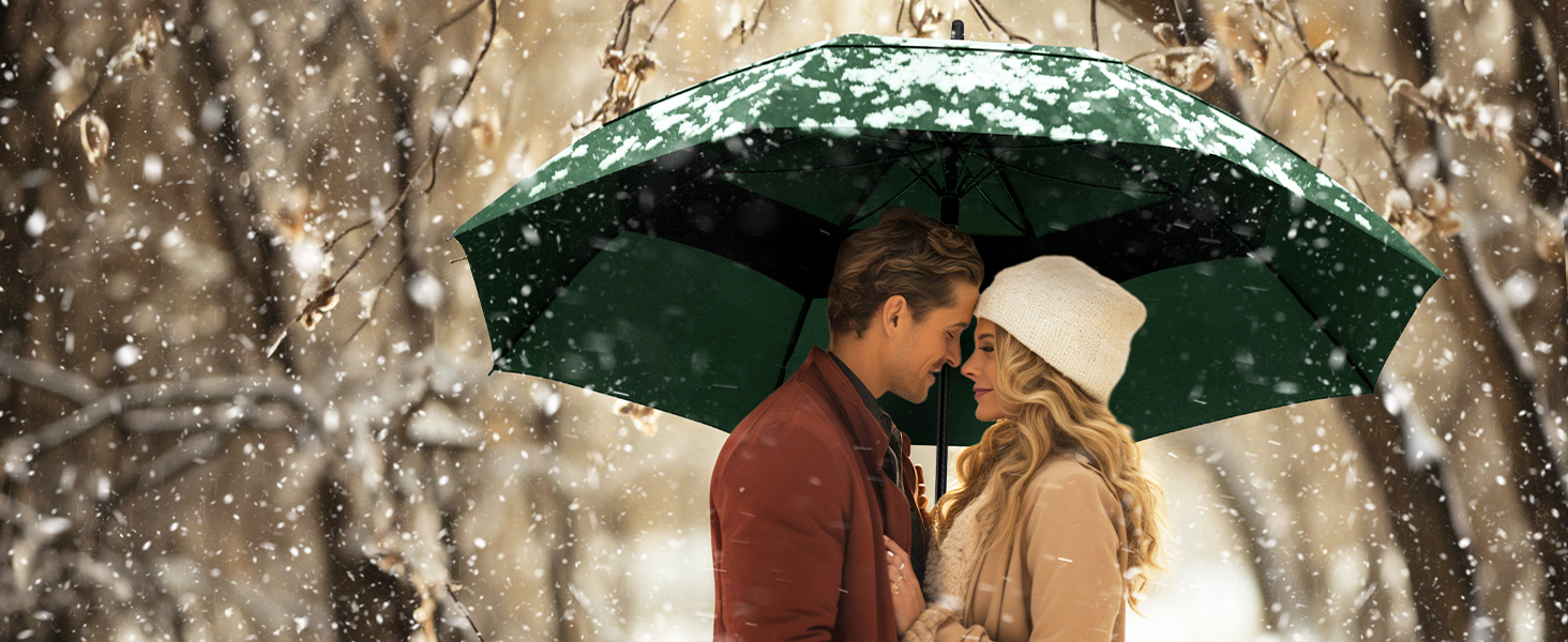 TECKNET Гольф-парасолька XXL, велика парасолька, штормостійка, автоматична, з EVA-ручкою, для жінок та чоловіків (зелена, діаметр 150 см)