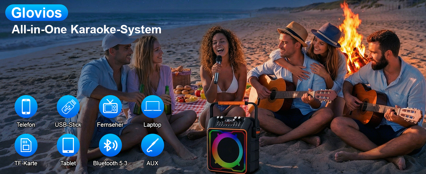 Караоке машина з 2 мікрофонами Bluetooth для дітей та дорослих з підсилювачем, портативна караоке система для вечірок