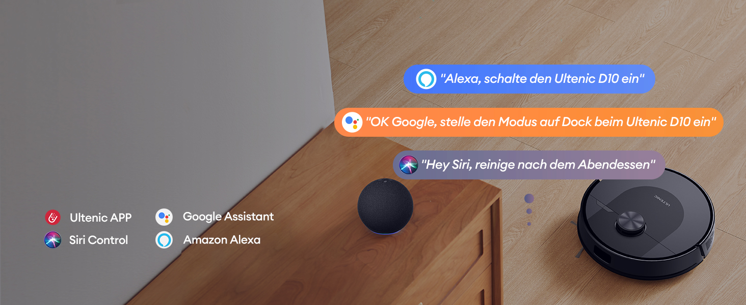 Робот-пилосос Ultenic з функцією миття 6000Pa, LiDAR-навігація, 3-в-1, 150 хв роботи, керування через додаток, для шерсті тварин, килимів та твердих підлог