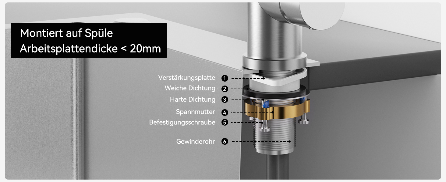 Змішувач для кухні CECIPA X203B чорного кольору з висувною лійкою, поворотний на 360°, з двома режимами струменя, нержавіюча сталь