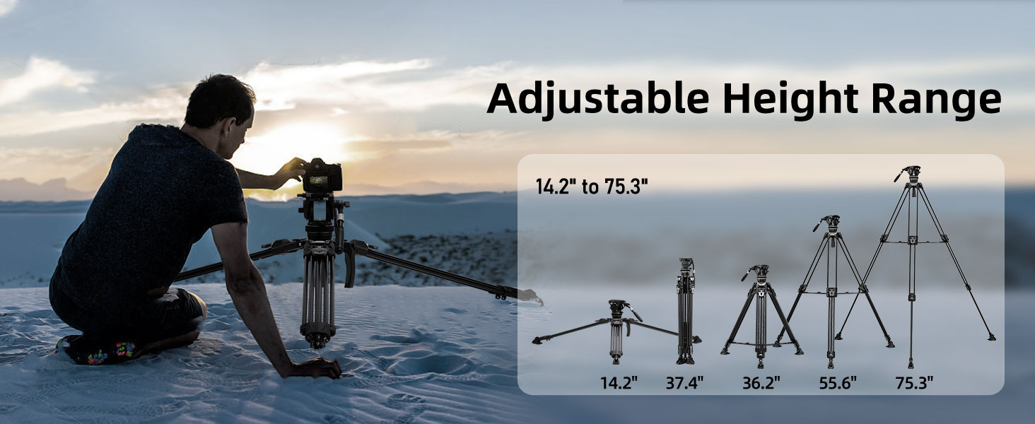 Штатив відео Cayer FA310H з моноподом K10 та рідкосильним кріпленням - швидкозатискачі ніг, швидке регулювання, вантажопідйомність 10 кг, алюміній, 2 швидкознімні пластини, ручка для переноски - для DSLR, бездзеркальних камер, відеокамер