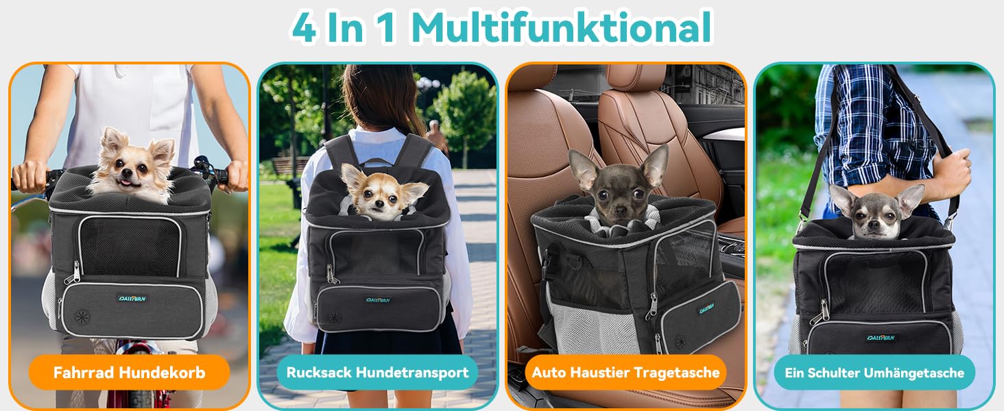 Корзина для собак на велосипед до 3 кг, універсальний кріплення Φ53 мм, сумка-рюкзак, автокрісло з дихаючою сіткою, водовідштовхувальне сидіння для маленьких собак