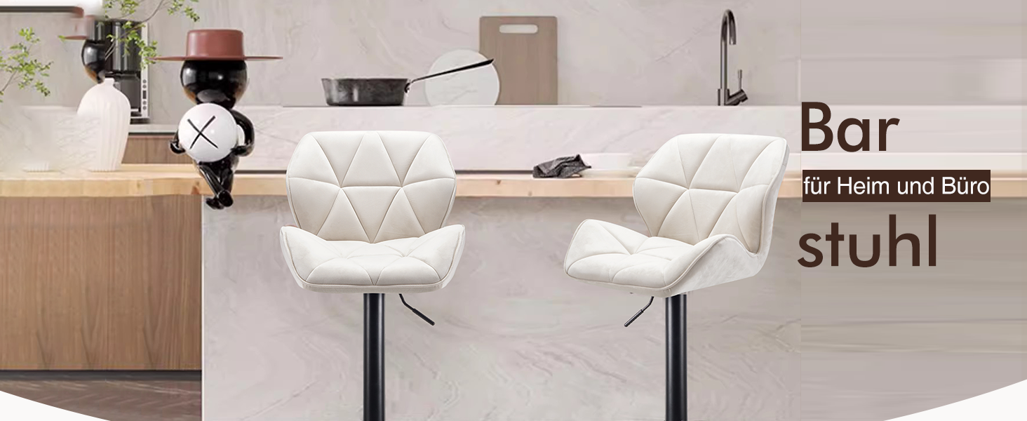 WangPangzi Adjustable Bar Stools 2-Pack with Backrest - Padded Leatherette & Steel Kitchen Bar Chairs with Footrest - for Counter Height, Kitchen, Hotel, Bar Use (Black)