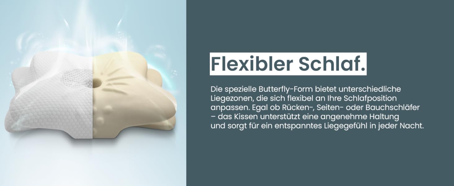 Ортопедична подушка для шиї при болях у шиї з високоякісної піни з пам'яті - Ергономічна подушка для шиї - Подушка для тих, хто спить на боці, на спині та на животі - знімний чохол, придатний для прання при 40°C (61 x 40 x 12, білий)