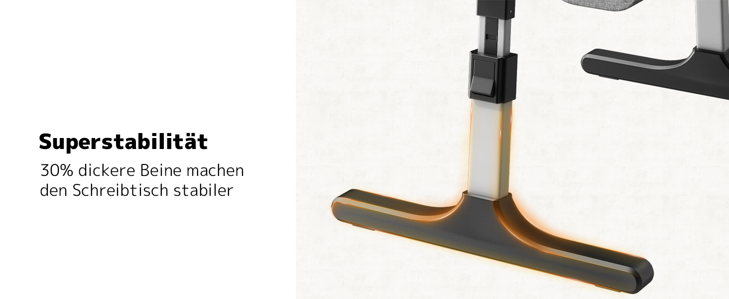 Стіл для ноутбука PUTORSEN - регульований за висотою та кутом нахилу, 58 x 37 см, чорний