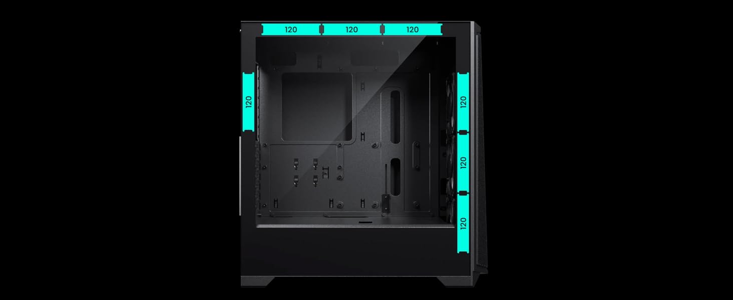 Корпус Phanteks Eclipse G370A чорного кольору | Midi-Tower з темперованим склом та сітчастою передньою панеллю, підтримка радіатора 360мм, сумісний з SSI-EEB, з 3x 120мм ARGB вентиляторами