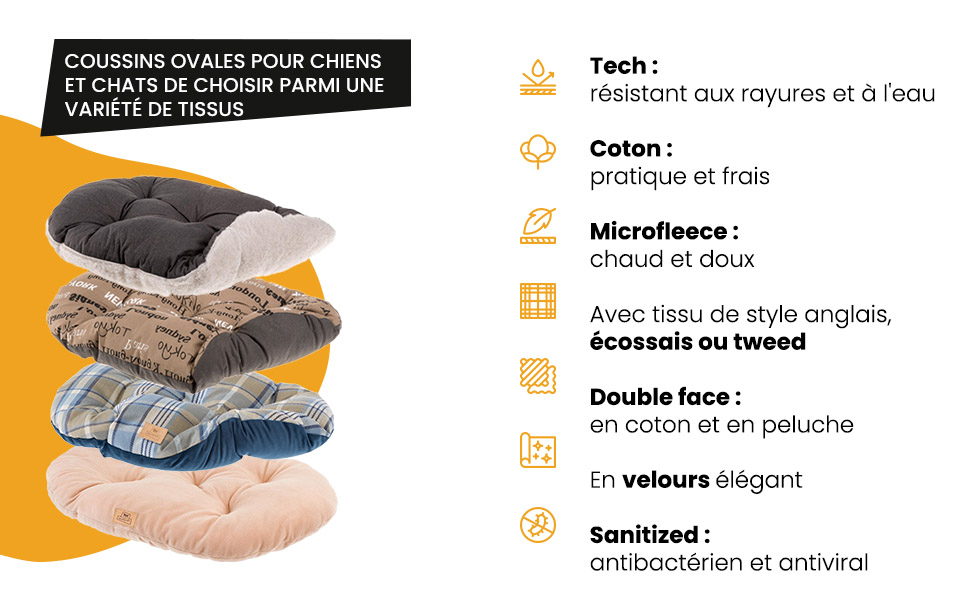 Ортопедичне ліжко для собак великих порід Ferplast: м'яка лежанка-корзина з водонепроникним знімним чохлом, 110 x 70 x 8 см (сірий)