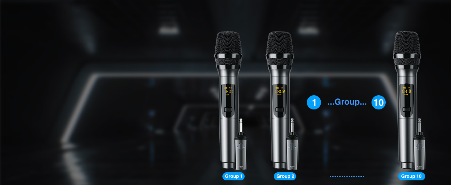 Бездротовий мікрофон Lekato K380S: 30 годин роботи, для караоке, DJ, подій, весіль