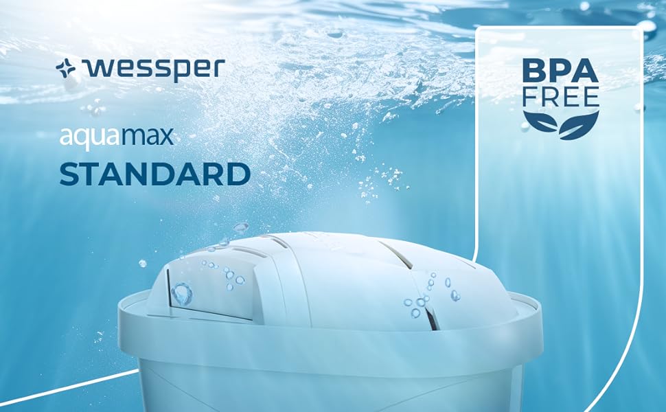Картридж-фільтр для води Wessper, з активованим вугіллям і іонообмінною смолою, сумісний з Brita Maxtra, 10 штук
