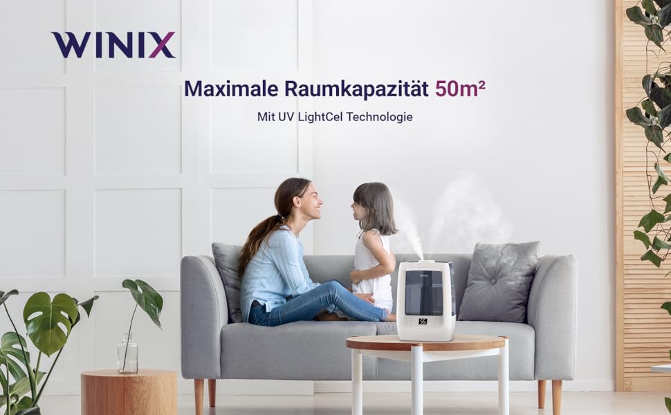 Ультразвуковий зволожувач повітря Winix L500 - 400 мл/год, 7,5 л резервуар, холодний/теплий пар, аромадифузор, автоматичний режим