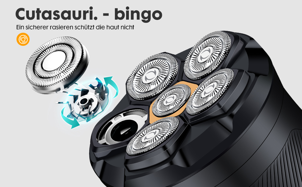 Електричний голкострум для гоління голови чоловічий, вологостійкий, з USB-C, легко чистити