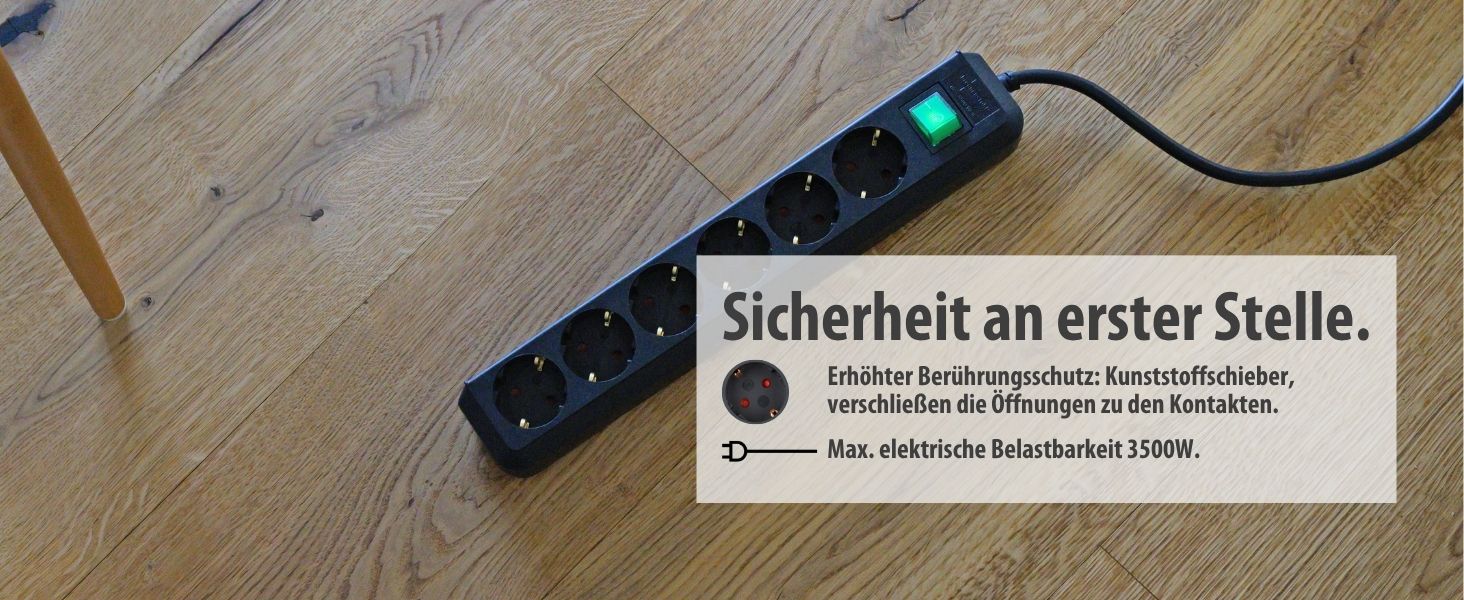 Набір мережевих фільтрів Brennenstuhl Eco-Line, подовжувач з 6 розетками, кабель 3м (2 шт)