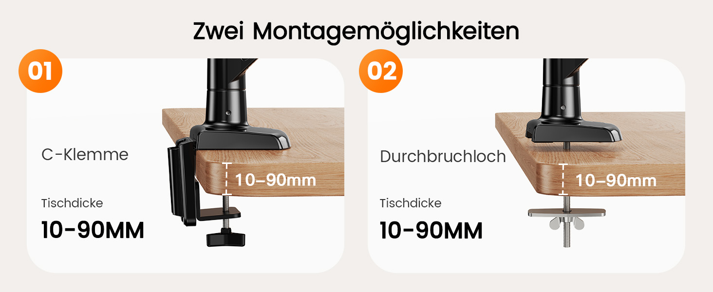 Кріплення для монітора ErGear для широких моніторів 13-49 дюймів, настільний кронштейн, підставка для монітора, підтримує до 12 кг, VESA 75x75/100x100 мм