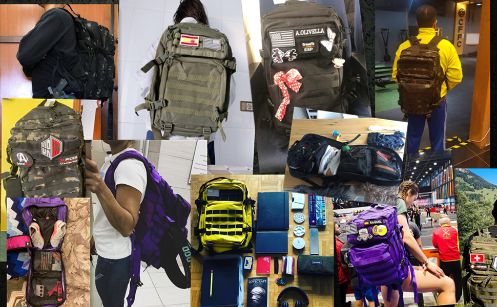 Тактичний рюкзак QT&QY 45 л армійський Molle для чоловіків, військовий штурмовий рюкзак Bundeswehr для туризму, трекінгу, 3-денний рюкзак (3.1 сірий)