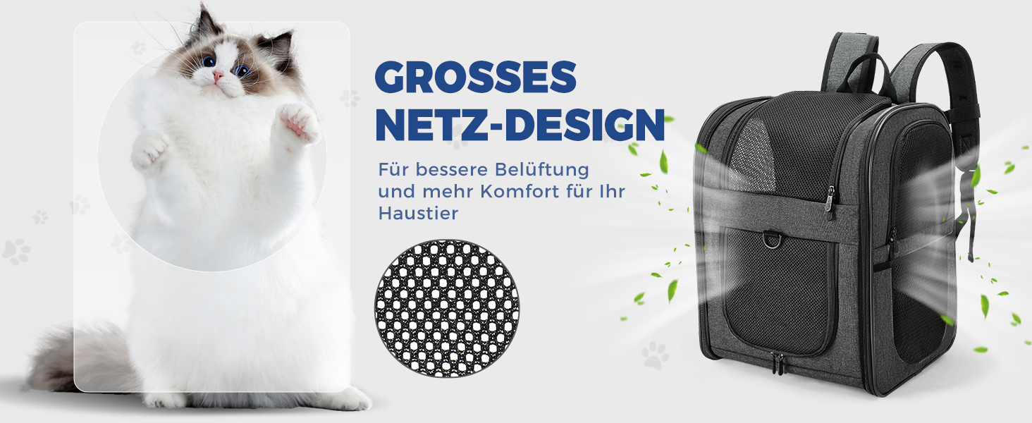 Рюкзак для собак та котів Apollo Walker - для малих тварин (2-15 кг), з підтримуючим каркасом, дихаючий, сірий - для походів, подорожей, активного відпочинку