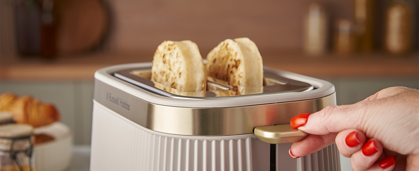 Тостер Russell Hobbs Brontë Stone з 6 рівнями підсмажування, підігрівом та функцією підйому