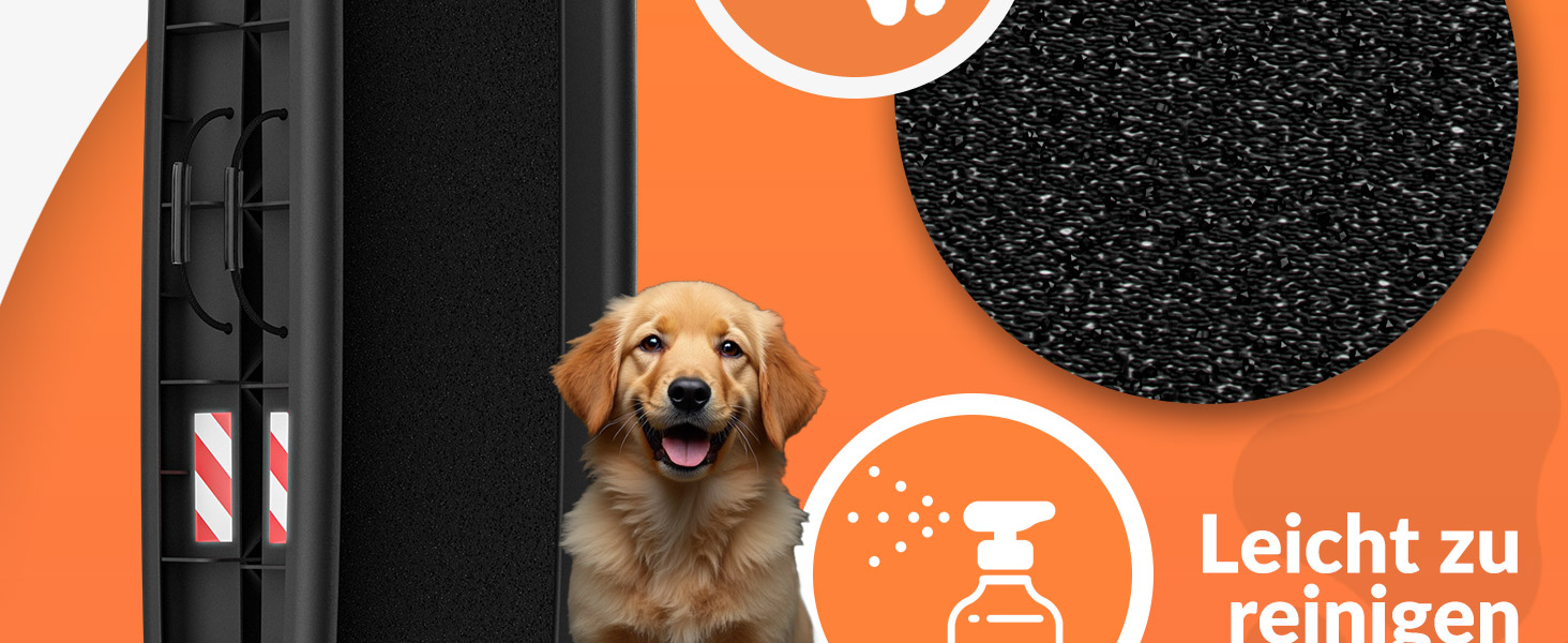 CADOCA® Рампа для собак і котів, складана, до 90 кг, 156x40 см, з ручкою та бугелем, з підставкою для води, антиковзаюча