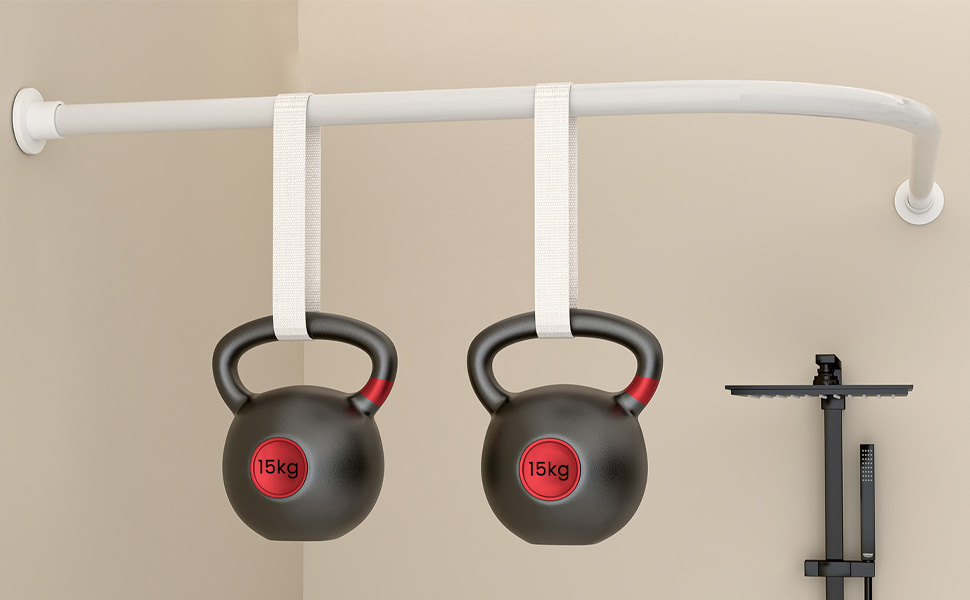 Регульована штанга для душу L-подібної форми без свердління, 304 нержавіюча сталь, для душу, розширювана, кутова, біла (90-130x90-130 см)