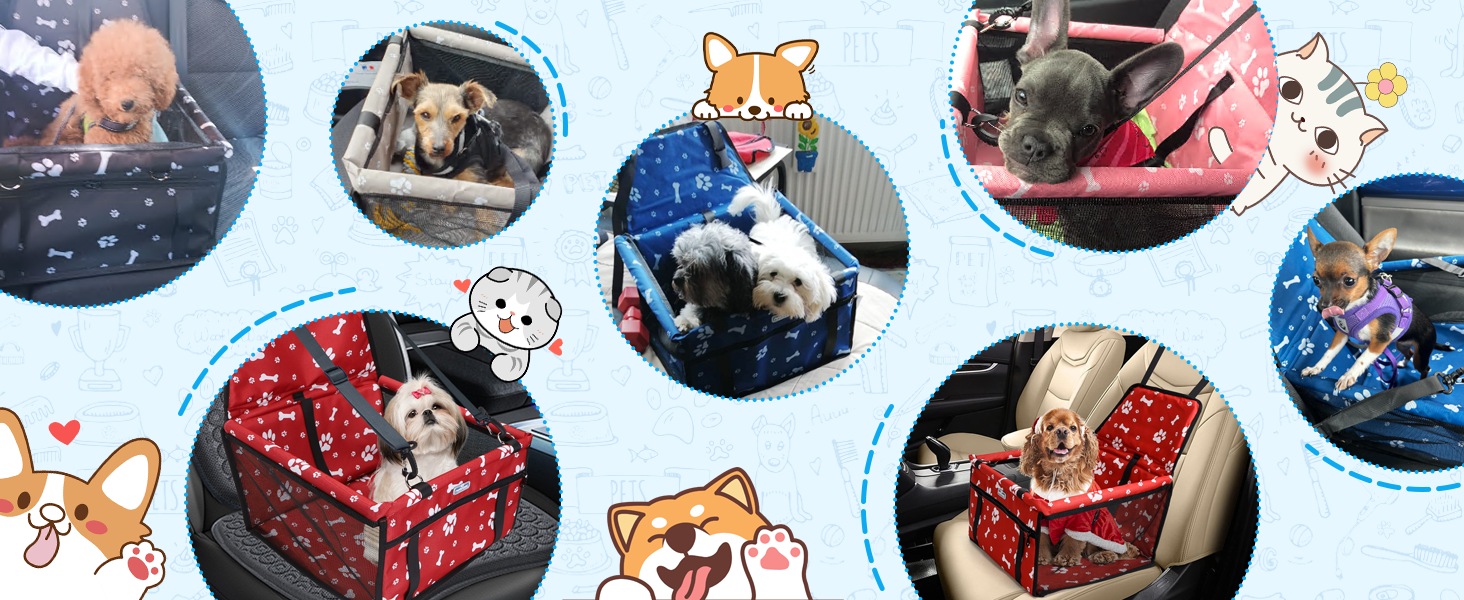 Автомобільний крісло-переноска для собак та котів Nobleza, 40x34x25 см, чорний