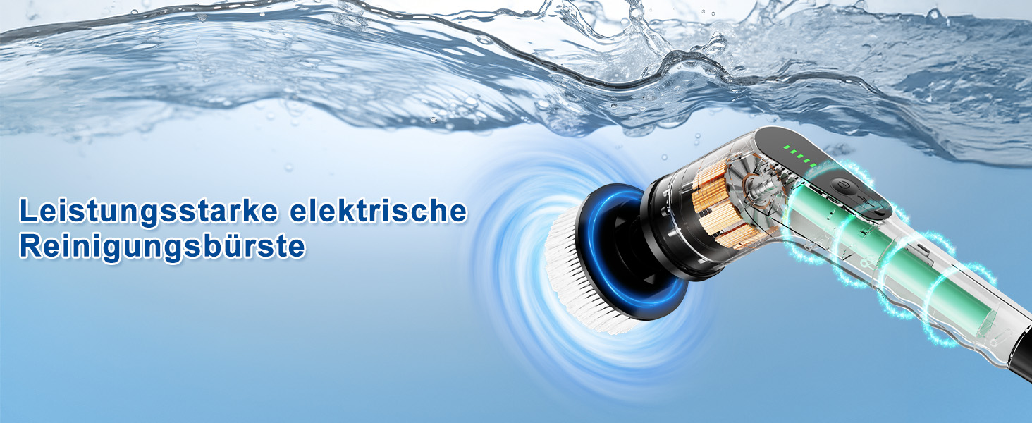 Електрична щітка для прибирання 9 в 1 з набором насадок, акумулятор 3000mAh, для ванної, кухні, авто, плитки